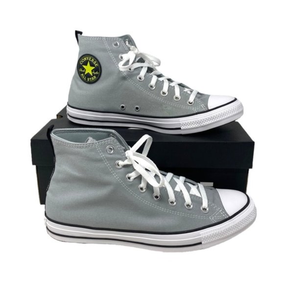 Converse Chuck Taylor Sneakers Casual High Top Gray Canvas Shoes Men’s 172016C - Picture 4 of 8